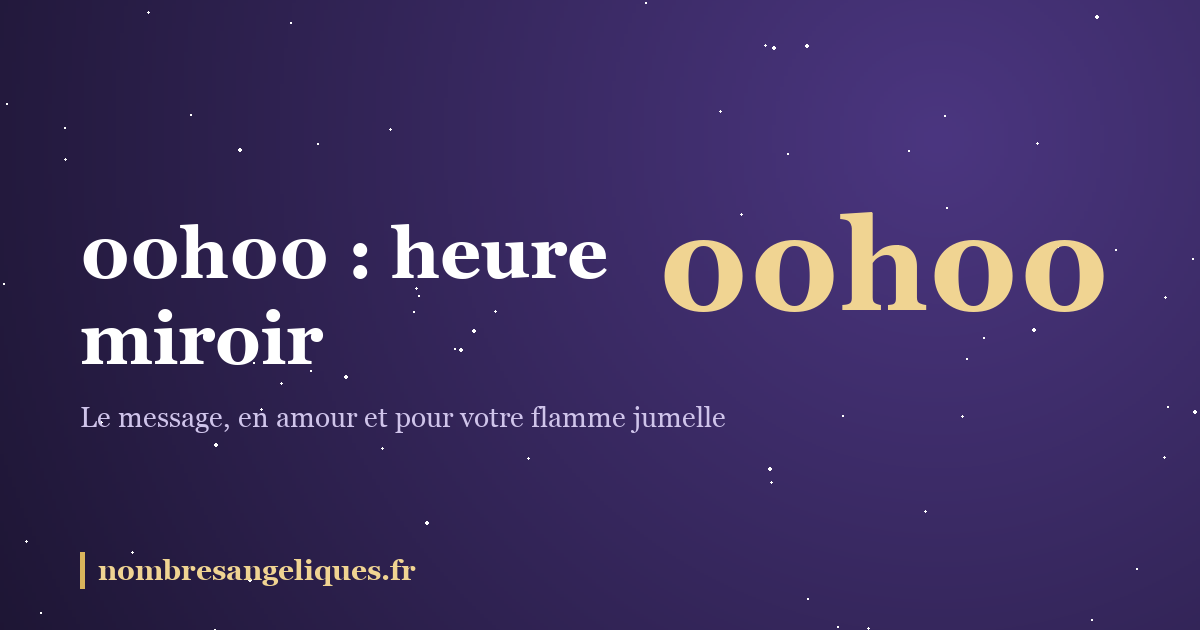 00h00 heure miroir : illustration