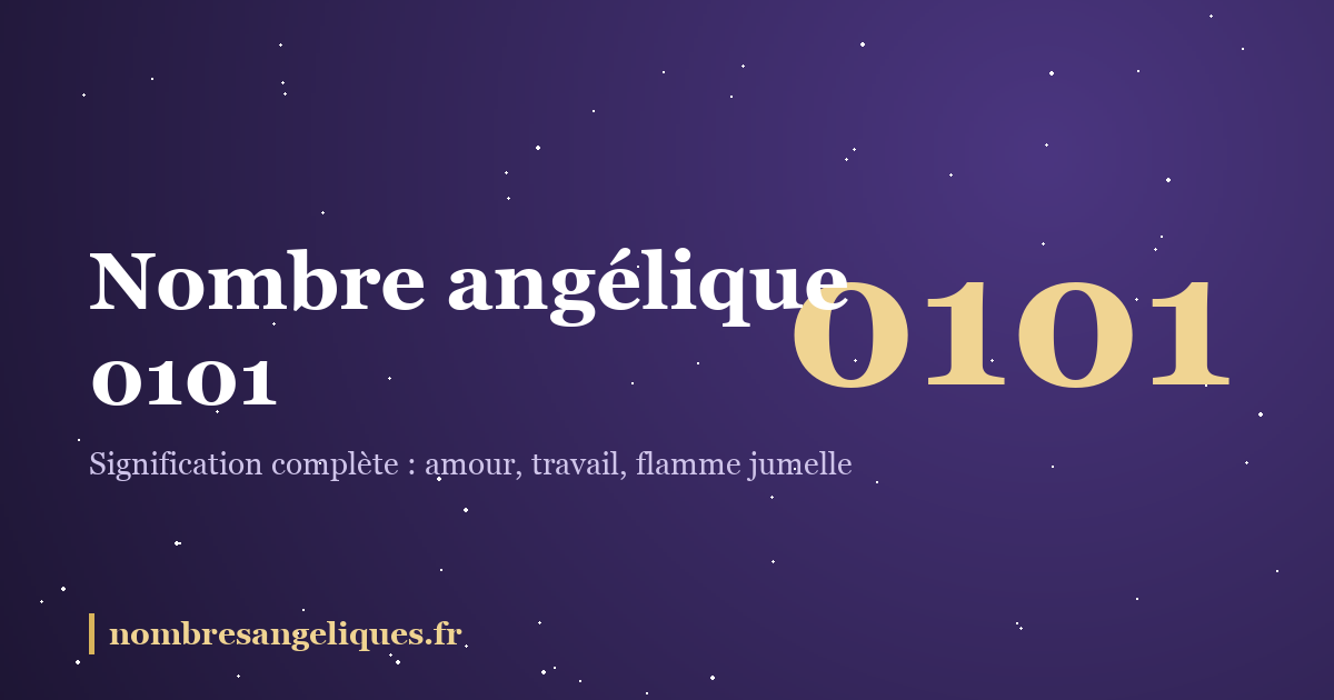 Nombre angélique 0101 : illustration