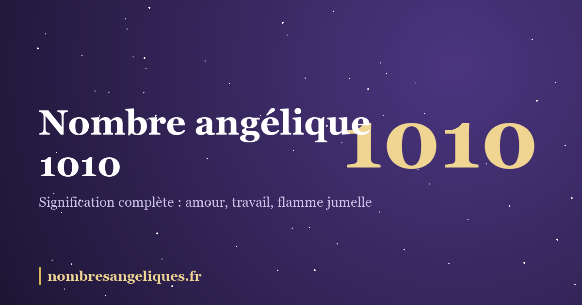 Nombre angélique 1010 : illustration