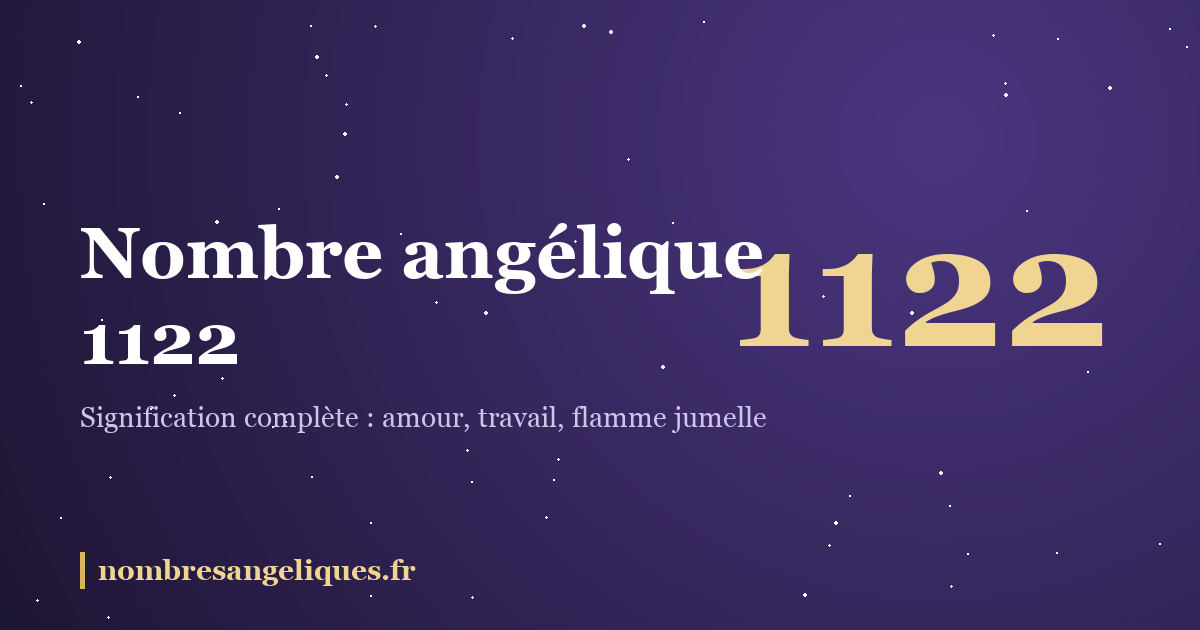 Nombre angélique 1122 : illustration
