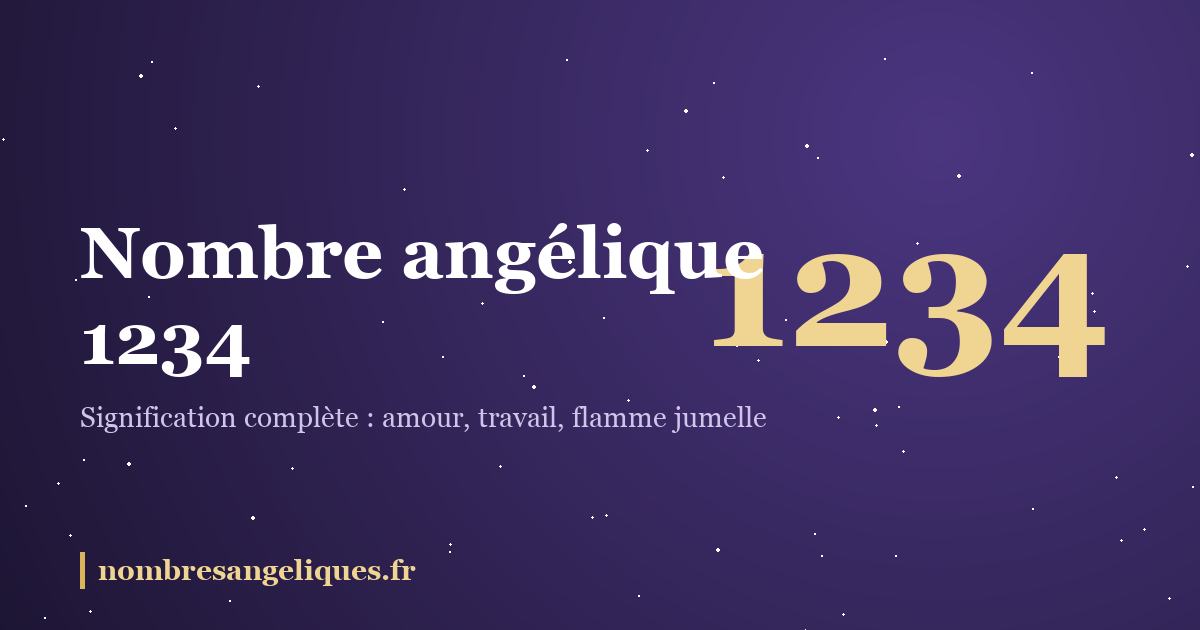Nombre angélique 1234 : illustration