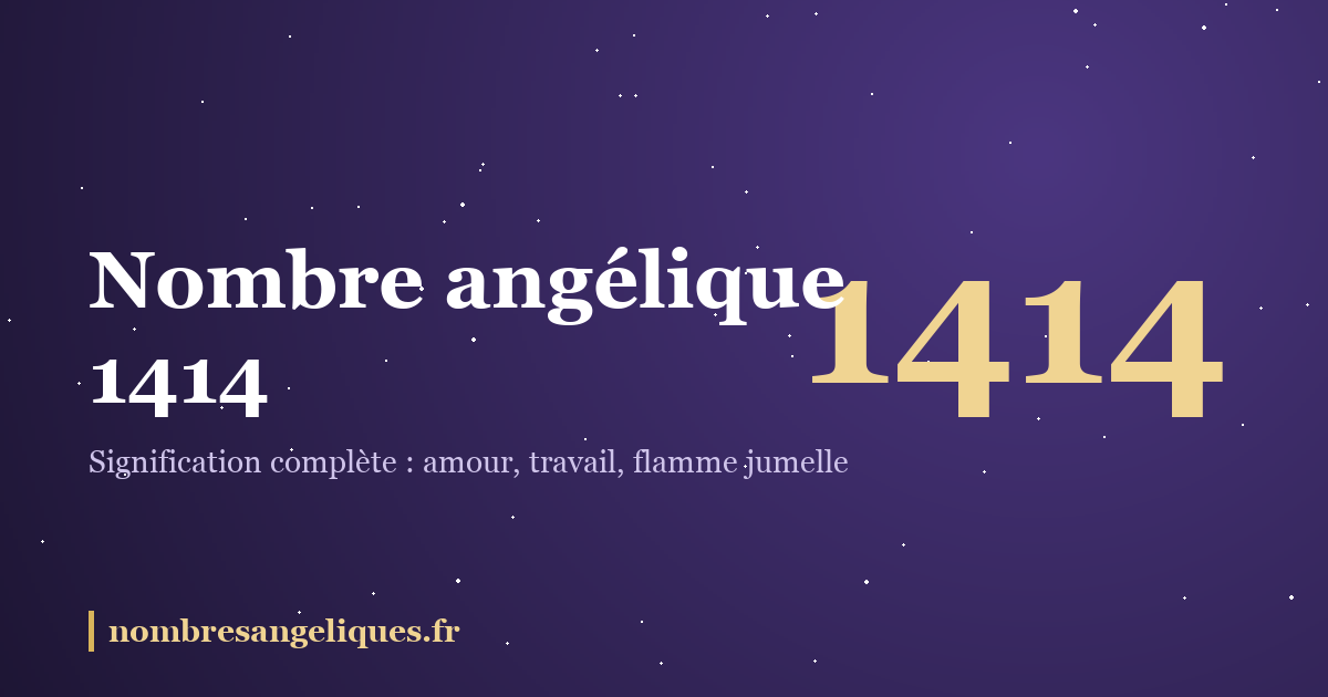 Nombre angélique 1414 : illustration
