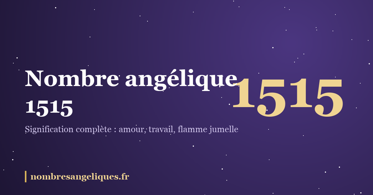 Nombre angélique 1515 : illustration