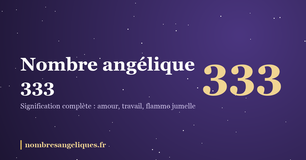 Nombre angélique 333 : illustration