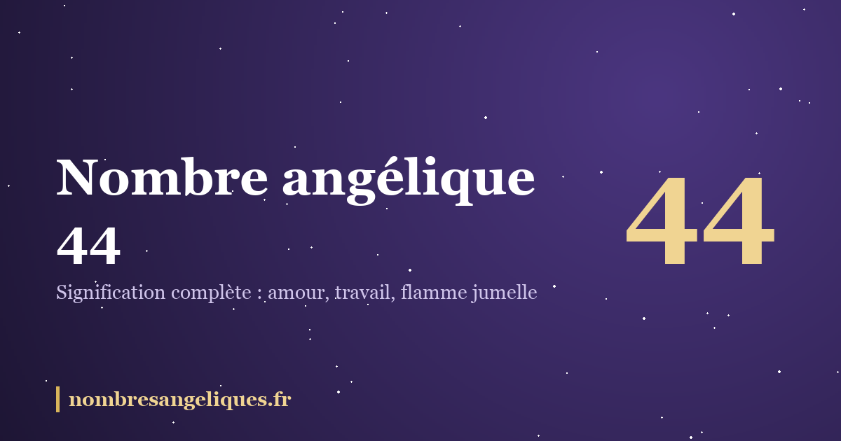 Nombre angélique 44 : illustration