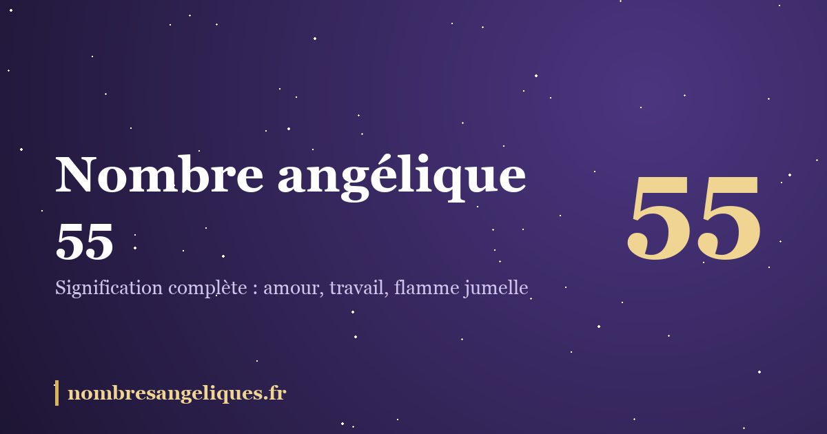 Nombre angélique 55 : illustration