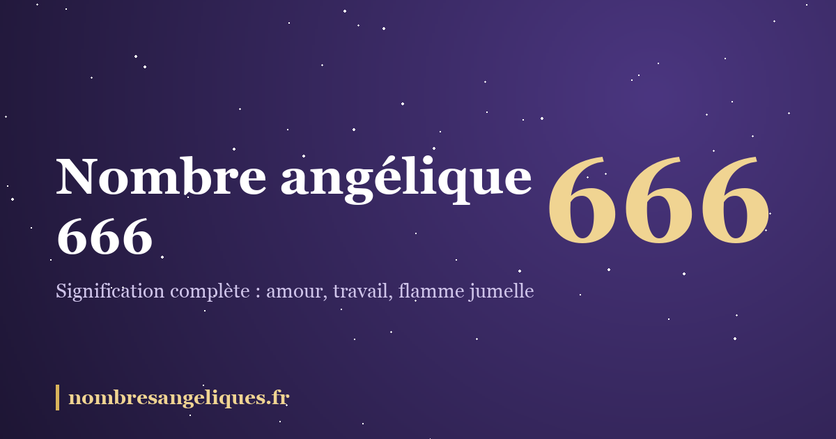 Nombre angélique 666 : illustration