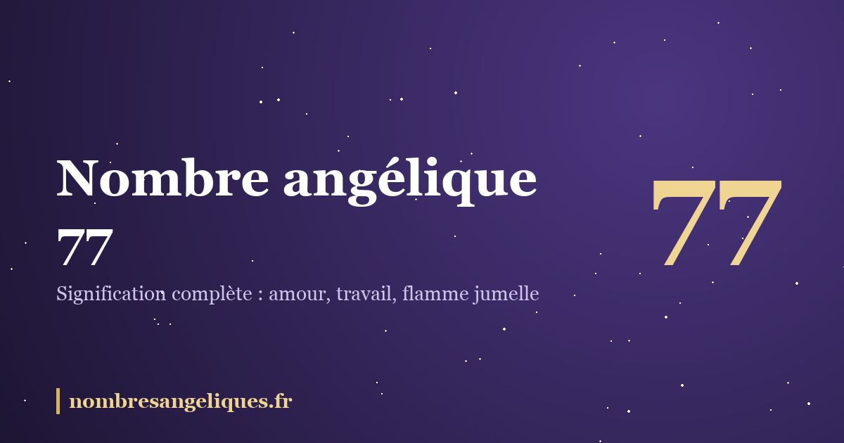 Nombre angélique 77 : illustration
