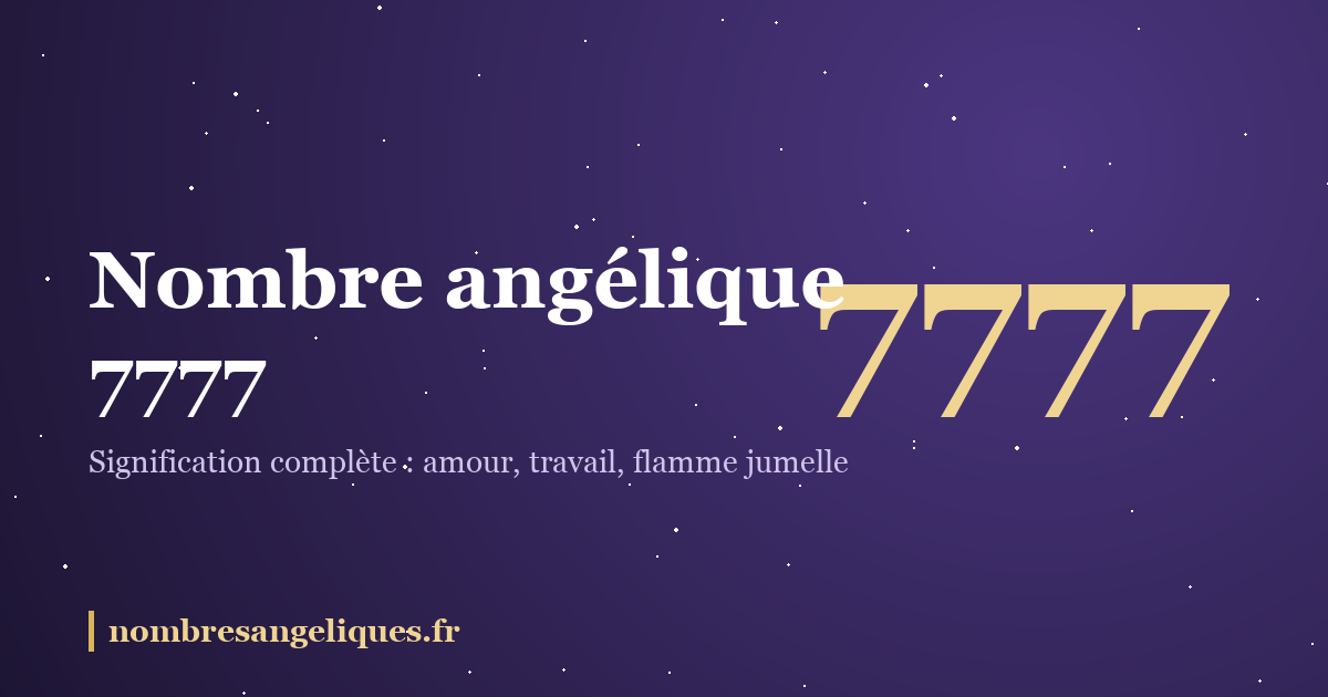 Nombre angélique 7777 : illustration