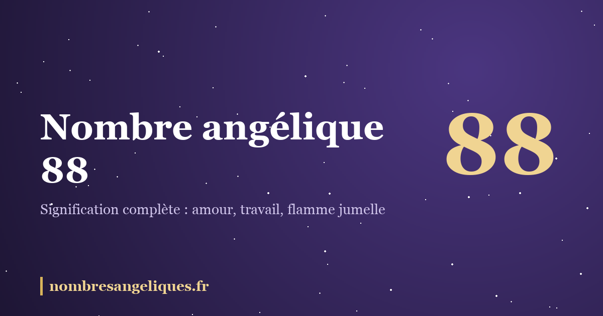 Nombre angélique 88 : illustration