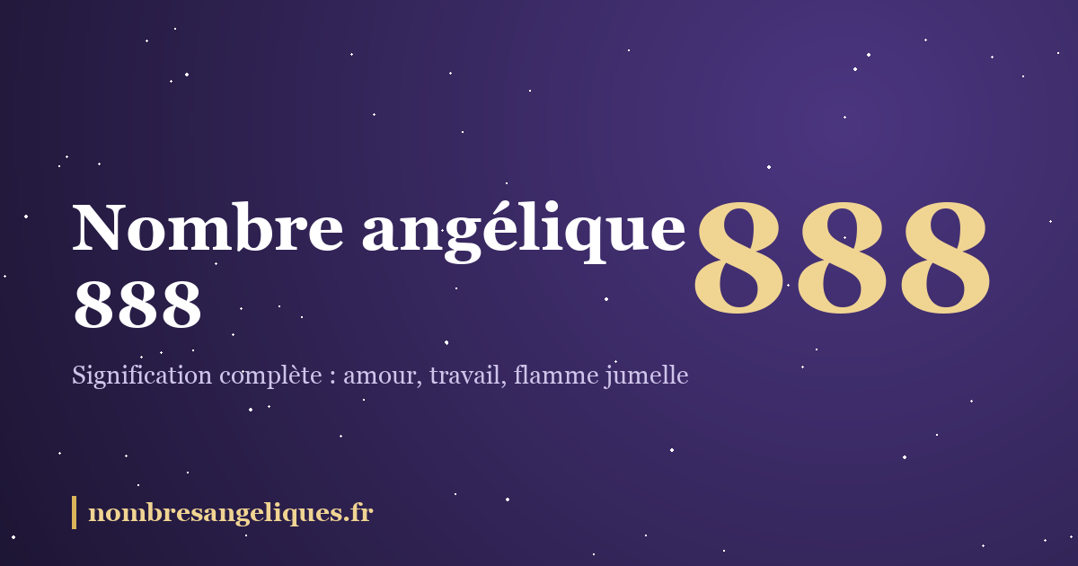 Nombre angélique 888 : illustration