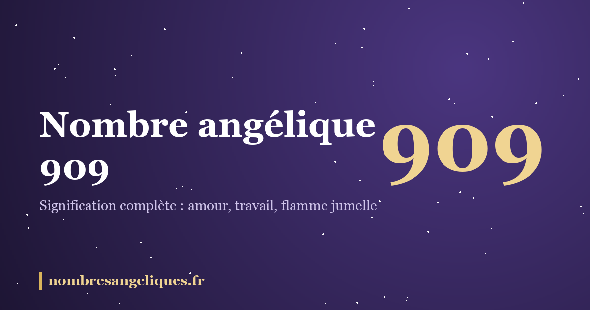 Nombre angélique 909 : illustration