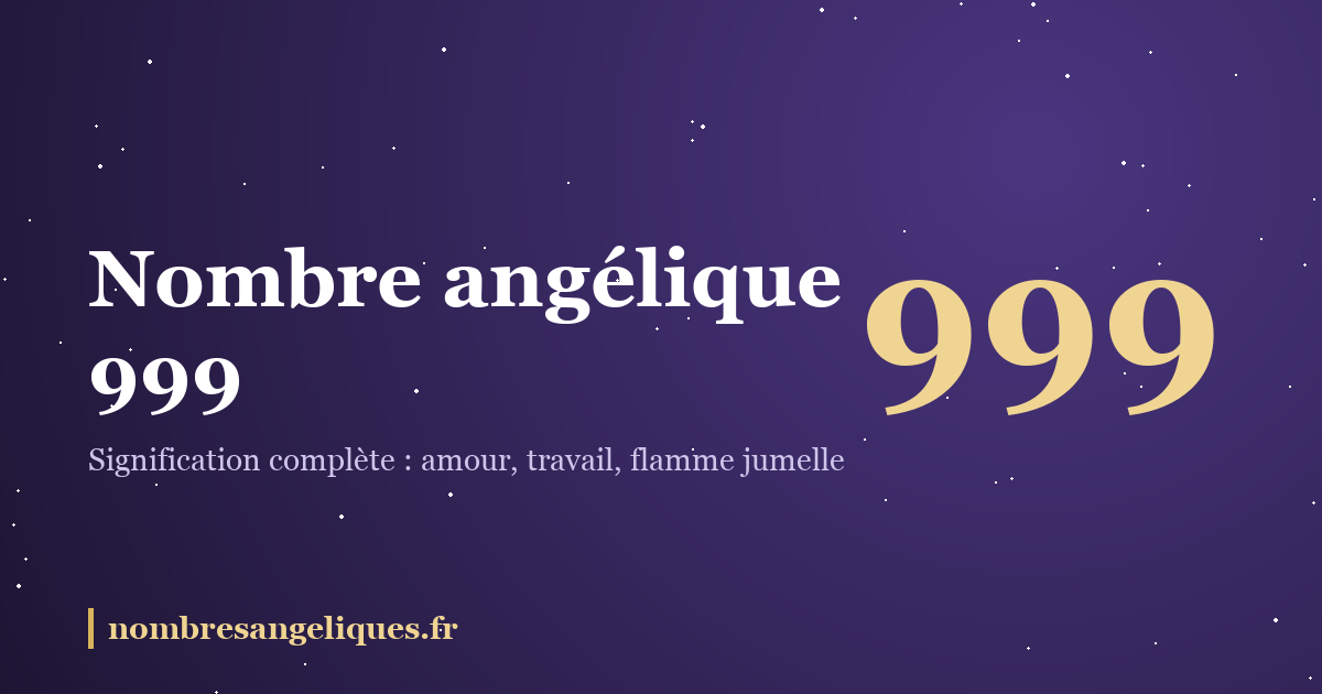 Nombre angélique 999 : illustration